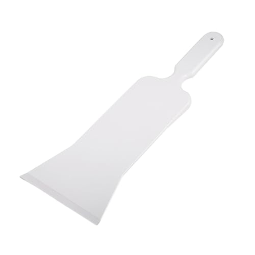 Dickno Bulldozer Squeegee, Long Handle Flat Glass Bulldozer Tint Tools, Scrubber Paddle Squeegee for Car Front Rear Windows Cleaning, Vinyl Wrap and Snow Frost Ice Removal Tool (White) - color: White