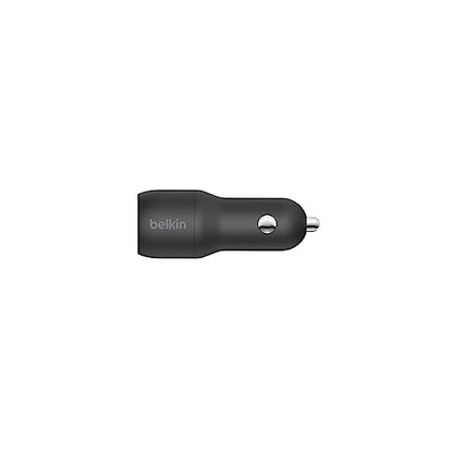 Belkin 24 Watt Dual USB Car Charger - 2 12W USB A Ports with Fast Charging for Apple iPhone 14, 14 Pro, 14 Pro Max, iPhone 13, 13 Pro, 13 Pro Max, Samsung Galaxy, AirPods & More - USB-C Charger - size: 24W, style: Standalone