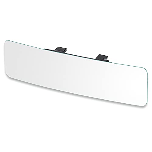 SkycropHD Rear View Mirror Frameless Car Interior Rearview Mirror Panoramic Wide Angle to Eliminate Blind Spots – Convex,11.8''(White) - color: White Convex