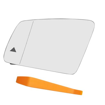 LH Heated Mirror Glass Fit for Mercedes Benz A Class B C Replace A2128102121, with Blind Spot Detection Left Driver Side - size: Left Side