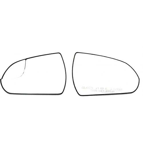 For Hyundai Elantra Mirror Glass 2017 2018 Driver and Passenger Side Pair/Set | Non-Heated | Flat Glass Type | w/Backing Plate and BSG | HY1320224, HY1321224 | 87611F3050, 87621F3050 - color: Driver and Passenger Side
