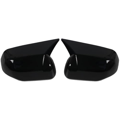 AUCERAMIC Stick-on Mirror Cover Caps Fit 2022-2024 for Toyota Tundra 2023-2024 for Sequoia 3.4L Door Side View Mirror Back Cover Cap Overlay (Glossy Black) - style: Glossy Black