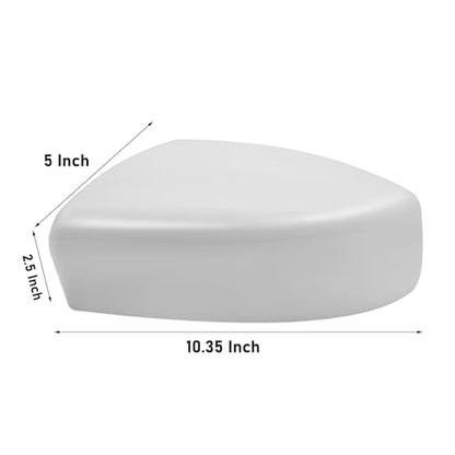 Moonlinks Compatible with Nissan Sentra 2013 2014 2015 2016 2017 2018 2019 Left Side Mirror Cover Replacement, White Primer Left Driver Side Door Rearview Mirror Cap Trim - size: Left White