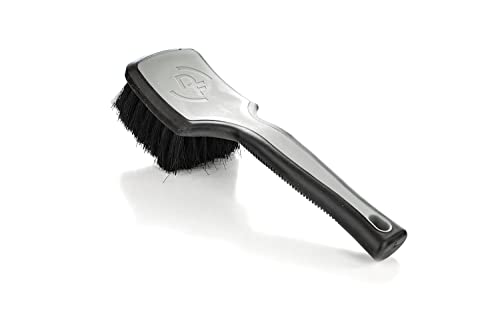 Detail Factory - ProGrip Interior Scrub Brush - Soft Bristles - Rubber Grip for Maximum Stability and Comfort - Curved Head Profile for Better Clearance - Grey - color: Gray