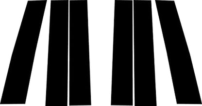Rvinyl Pillar Post Pre Cut Window Trim Kits in Carbon Fiber 4D Black Compatible with Chevrolet Tahoe 2015-2020 - Adhesive Backs - color: Carbon Fiber 4d (Black)