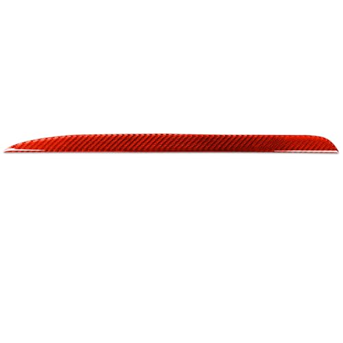 Real Red Carbon Fiber Car Co-Pilot Glove Box Upper Panel Soft Strip Sticker Auto Interior Trim Compatible with Ford Explorer(U625) XLT/Limited/ST/Platinum/Platinum Hybrid 2020 2021 2022 2023 - color: Co-pilot Dash Strip Trim