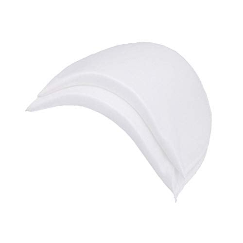 YEQIN Covered Set-in Shoulder Pads (2 Pair of White) - color: White