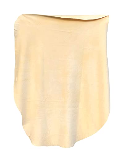 SHEEPSKIN ELITE Chamois Car Drying Towel XL Mega Size (5.7-6.2 sq ft) Chamois Cloth for Car Wash Towels Drying Real Leather Absorbent Fast Drying Natural Chamois Car Wash Cloth (5.7-6.2 sq ft) - size: 5.7 sq. ft.