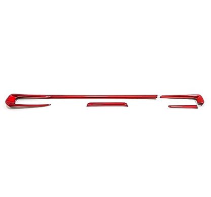 Car Accessories Fit for 2019 2020 2021 2022 2023 2024 2025 Mazda 3 Axela Inner Dashboard Center Console AC Air Vent Outlet Cover Trim (Red) ABS 4 PCS - color: Red