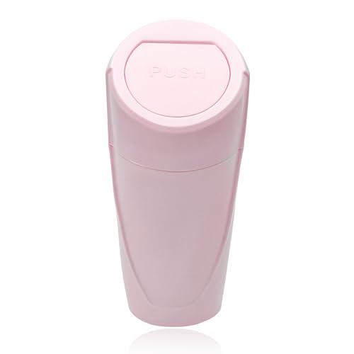 Car Trash Can with Lid, Mini Portable Auto Cup Holder Garbage Bin Leakproof Trash Organizer, Universal Multipurpose Storage Container Garbage Organizer for Car Home Office (Pink) - color: Pink