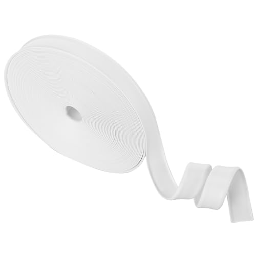 MADHOLLY 1" x 50 FT RV Trim Molding Insert - Heavy-Duty Vinyl RV Weather Stripping Exterior, Flexible Easy Install, Waterproof UV-Resistant Screw Cover Trim for Camper Travel Trailer, White - color: White, size: 50ft