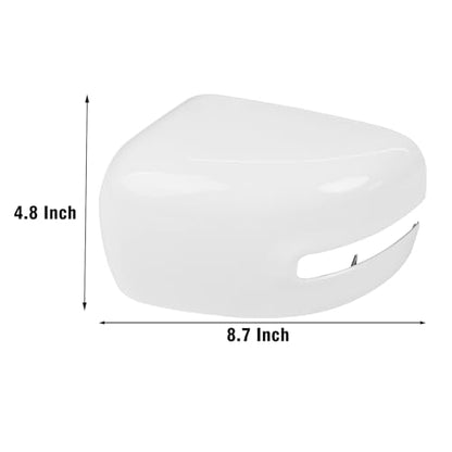Moonlinks Compatible with Jeep Renegade Left Driver Side Mirror Cover Replacement 2015 2016 2017 2018 2019,White Left Side Clip-on Mirror Cap With Turn Signal Light Replaces for 5UW77TZZAA - color: Left White