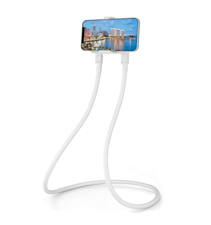 B-Land Cell Phone Holder, Universal Mobile Phone Stand, Lazy Bracket, DIY Flexible Mount Stand with Multiple Function - color: White