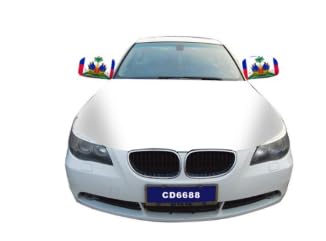 Country Flag Side View Mirror Cover, Auto Rearview Protection, Universal Size for Cars, 2 Sets (Haiti) - color: Haiti