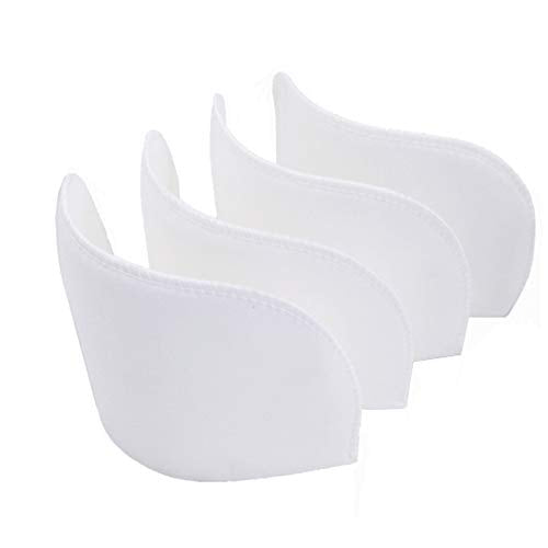 YEQIN Covered Set-in Shoulder Pads (2 Pair of White) - color: White