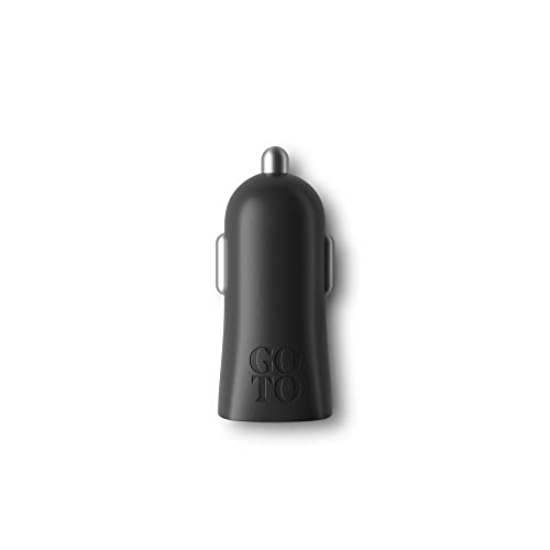 GoTo USB-C Car Charger, 20W USB C Port Fast USB A for iPhone 13 12 11 Pro max XR Xs SE iPad, Galaxy S21 S20 S10 Plus Ultra Note 20, Pixel 6 5 4, USB C Devices, Black