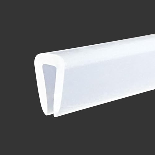 Clear Rubber Edge Trim, U Channel Silicone Rubber Edge Trim, 1/8" Slot, Fit for 3/32-5/32", White Color, Edge Protector for Plywood, Sheet Metal Parts - color: Clear, size: Fit 1/8"- Length 20'