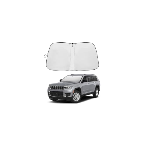 Front Windshield Sunshade fit for Jeep Grand Cherokee/Grand Cherokee l 2014-2026 Foldable Car Shade Windshield Sunshades for Jeep Grand Cherokee Windshield Sun Shade |Keeps Your Vehicle Cool| - size: Fit for Jeep Grand Cherokee 2014-2025
