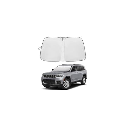 Front Windshield Sunshade fit for Jeep Grand Cherokee/Grand Cherokee l 2014-2026 Foldable Car Shade Windshield Sunshades for Jeep Grand Cherokee Windshield Sun Shade |Keeps Your Vehicle Cool| - size: Fit for Jeep Grand Cherokee 2014-2025