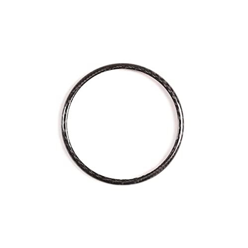 Fit for Alfa Romeo Giulia/Stelvio 2020,Car Rear Trunk Outside Logo Protector Circle Decorative Frame,Real Carbon Fiber Trim,Auto Exterior Accessories (Black Carbon Fiber)