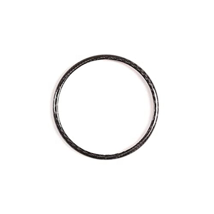Fit for Alfa Romeo Giulia/Stelvio 2020,Car Rear Trunk Outside Logo Protector Circle Decorative Frame,Real Carbon Fiber Trim,Auto Exterior Accessories (Black Carbon Fiber)