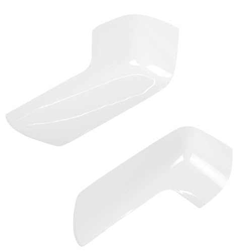 Mirror Cover Caps Compatible with GMC 2019-2025 Chevy Silverado 1500 and GMC Sierra 1500 Accessories (White) - color: White