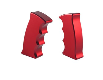 DEWHEL Universal Pistol Grip Shift Handle Aluminum Red Grip Style Shift Knob for M8x1.25 M10x1.5 M10x1.25 M12x1.25 Thread - color: Red