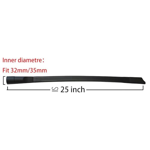 EZ SPARES Flexible Crevice Cleaning Tool 25inch Replacement,Vacuum Hoses Accepting 1-1/4",1-3/8" Attachment for Home Car Detailing Removable Brush Head Univeral,Deep Reach Precision Cleaning
