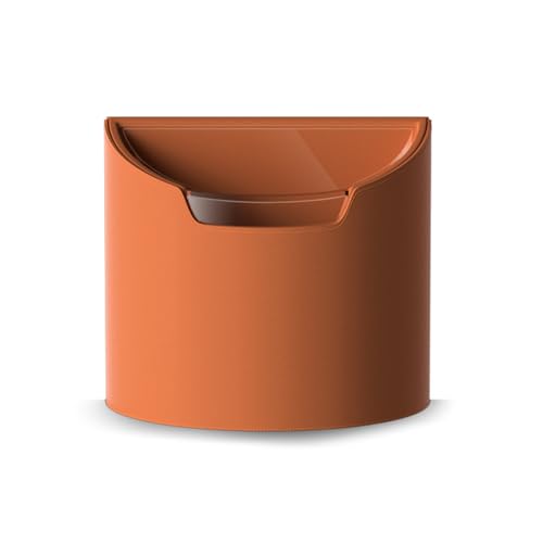 Leakproof Car Trash Can,Mini Car Trash Bin for SUV and Truck,Small Removable Liner Garbage Can,Waterproof Automotive Trash Can for Vehicle,Home,Office,Multipurpose,Easy to Clean (Orange) - color: Orange