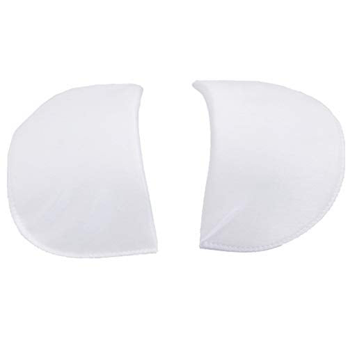 YEQIN Covered Set-in Shoulder Pads (2 Pair of White) - color: White