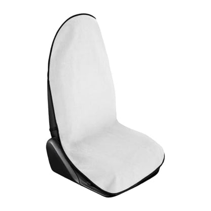 DXNQ Waterproof Car Towel Seat Cover, Sweating Non-Slip Premium Towel Carseat Cover Protector, Universal Soft Machine Washable Car Truck SUV Front Seat Cover for Gym Workout Beach Hiking (White) - color: White, 1pc, Front