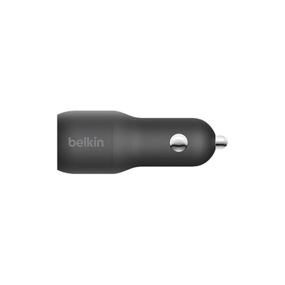 Belkin 37 Watt Dual USB Car Charger - Power Delivery 25W USB C Port & 12W USB A Port for PPS Charging Apple iPhone 14, 14 Pro, 14 Pro Max, iPhone 13, Samsung Galaxy, AirPods - Included Lightning Cable - style: Dual USB-A & C 37W + LGT Cable