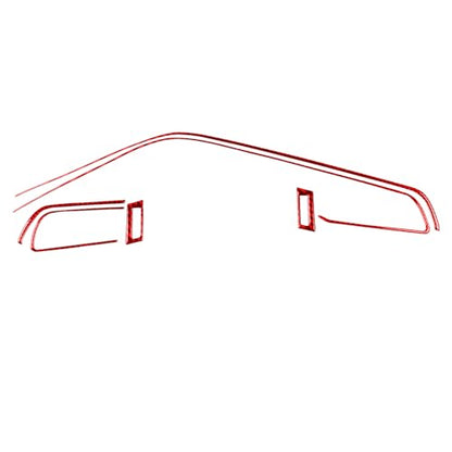 Real Red Carbon Fiber Compatible with Toyota Camry 2018-2024 Accessories Car Front Row Left Right A/C Vents Kit Cover Interior Trim Sticker Decal 6PCS - color: A/C Vent Kit