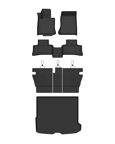Floor Mats Fit for Benz GLC | GLC 300 | GLC 350e | GLC 43 AMG 2023-2025 2026 (5 Seating), All Weath Cargo Liner w/Backrest Mat for GLC Accessories (Not for Coupe) - size: 4)Mercedes Benz GLC【23-26】Full set
