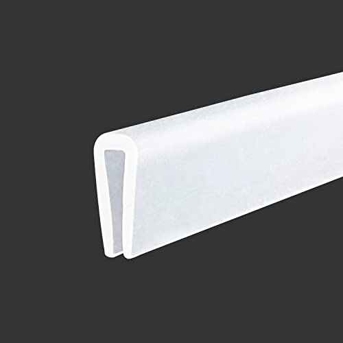 Clear Rubber Edge Trim，U Channel Silicone Rubber Edge Trim, 3/32" Slot, Fit for 1/16”-1/8", White Color, Edge Protector for Car Doors, Sheet Metal Parts - color: Clear, size: Fit 3/32"- Length 20'