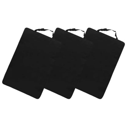 3pcs Waterproof Car Seat Back Kick Protectors for Safety Anti-Kick Pad with Dirt Protection Black Seat Back Cover