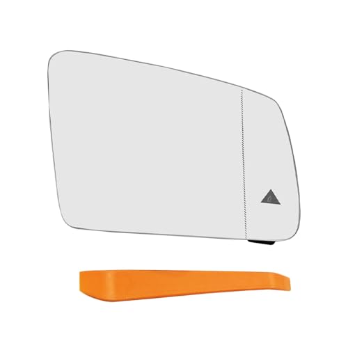 RH Heated Mirror Glass Fit for Mercedes Benz A Class B C Replace A2128102921, with Blind Spot Detection Right Passenger Side - size: Right Side