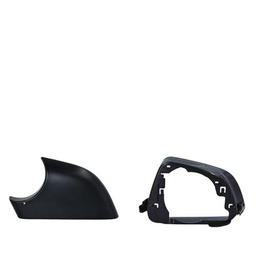Fits For Tesla Model 3 Left Driver Side Wing Mirror Cover and Mirror Frame Set Rearview Lower Holder Tray Cap Housing 2017-2024(left side black) - size: Model 3 Left Side Black