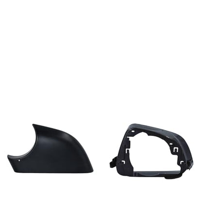 Fits For Tesla Model 3 Left Driver Side Wing Mirror Cover and Mirror Frame Set Rearview Lower Holder Tray Cap Housing 2017-2024(left side black) - size: Model 3 Left Side Black