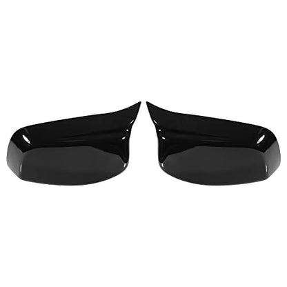 X AUTOHAUX Pair Car Exterior Rear View Mirror Covers Cap Replacement for BMW 5 Series E60 E61 E63 E64 2004-2007 Gloss Black - color: Gloss Black