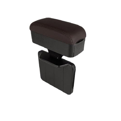 JEYODA Car Armrest Box with Cup Holder Car Central Liftable Armres Storage Organizer Box Arm Rest，Car Seat Gap Filler Organizer (Brwon) - color: Brwon