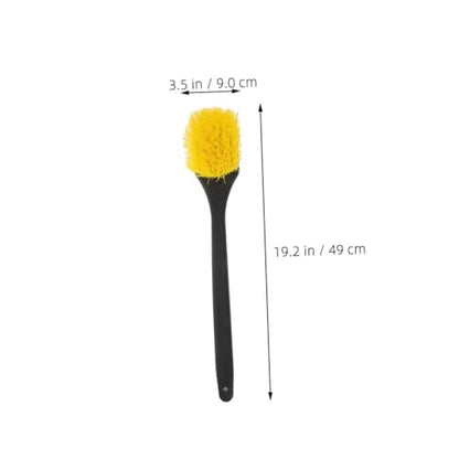 2pc Long Handle Wheel Cleaning Brush Set for Car Detailing Tire Brush Hard Bristles for Rim and Tire Scrub