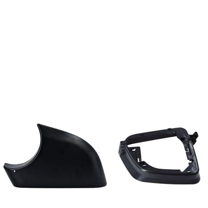 Fits For Tesla Model Y Left driver Side Wing Mirror Cover and Mirror Frame Set Rearview Lower Holder Tray Cap Housing 2021-2024(left side black) - size: Model Y Left Side Black
