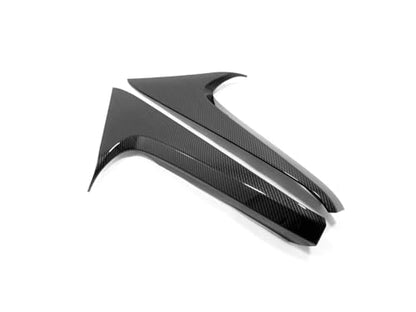 Rear Window C Pillar Side Wing Triangle Cover Trim Compatible with Toyota RAV4 2025 2024 2023 2022-2019 Exterior Car Accessories ABS 2PCS(Carbon Fiber Style) - color: Carbon Fiber Style
