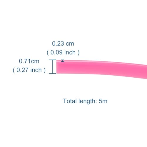 5M Flexible Trim for DIY Automobile Car Interior Exterior Moulding Trim Decorative Line Strip (Pink)