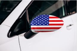 Country Flag Side View Mirror Cover, Auto Rearview Protection, Universal Size for Cars, 2 Sets (USA) - color: USA