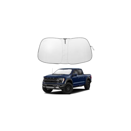 2026 Upgrade Front Windshield Sunshade fit for Ford F150 2021-2026 Foldable Car Shade 240T Reflective Polyester for Ford F-150 Lariat King Ranch Platinum XL XLT Limited Raptor Accessories |Keep Cool| - size: Fit for F150 2021-2026