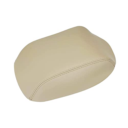 A ABIGAIL Center Console Armrest Cover Compatible with 2009 2010 2011 2012 2013 2014 2015 Honda Pilot Auto Leather Suture Console Lid Cover Replacement (Beige) - color: Beige, size: Center