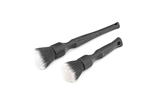 Detail Factory - TriGrip Ultra-Soft Detailing Brush Set - Scratch-Free Cleaning for Exterior, Interior Panels, Emblems, Badges, Gauges, Infotainment Screen - Black - color: Black