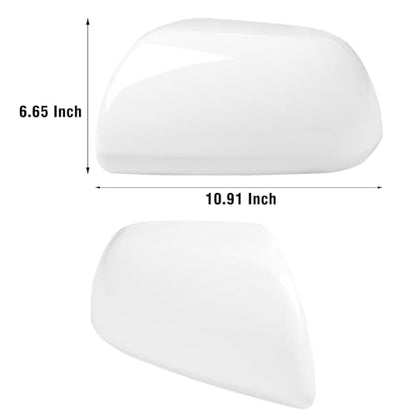 Moonlinks 1Pair Compatible with 2012 2013 2014 2015 2016 2017 2018 2019 2020 Toyota Sienna Mirror Cover Replacement, White Left Driver Side&Right Passenger Side Door Rearview Side Clip-on Mirror Cap - color: Pair White